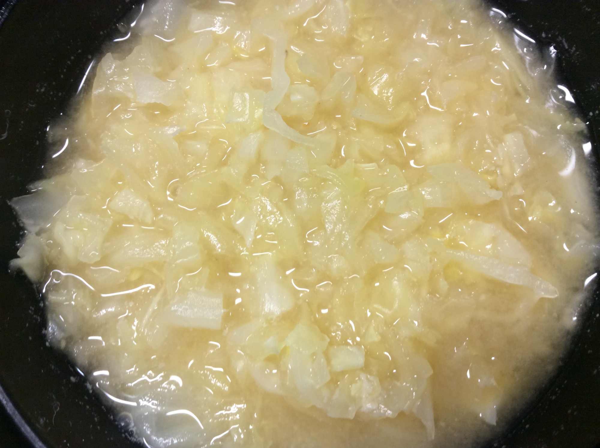 みじん切りキャベツの味噌汁