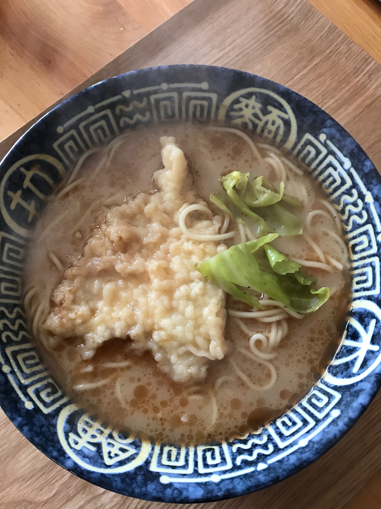 キス天とキャベツのラーメン