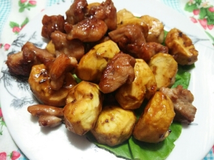 ほっこり秋味♪鶏と栗の中華炒め煮