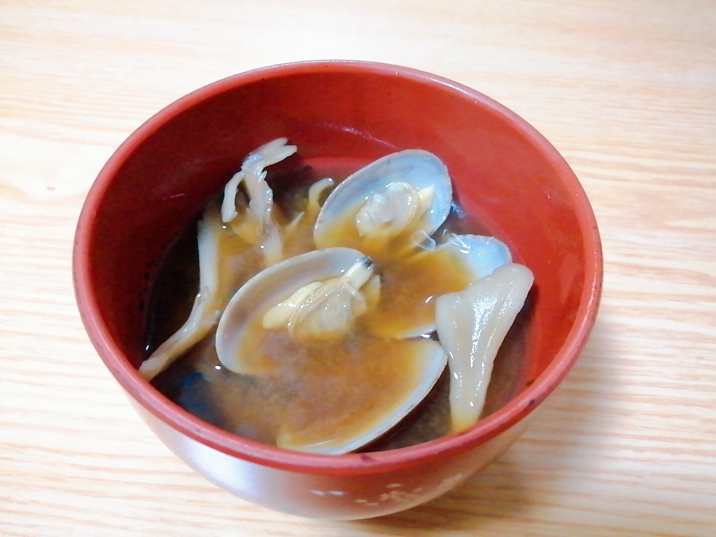 包丁不要☆舞茸とあさりの味噌汁