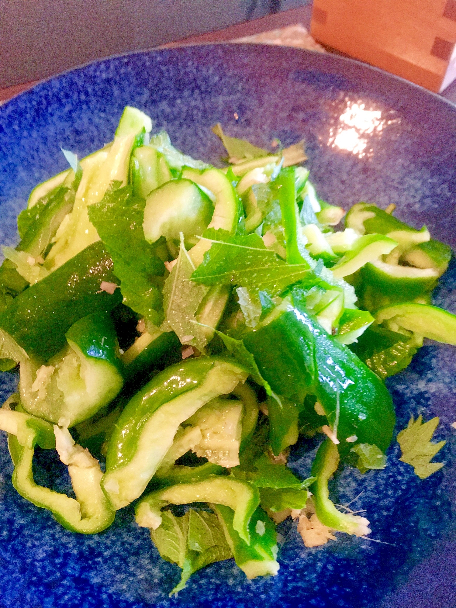 きゅうりと神楽の薬味和え♩