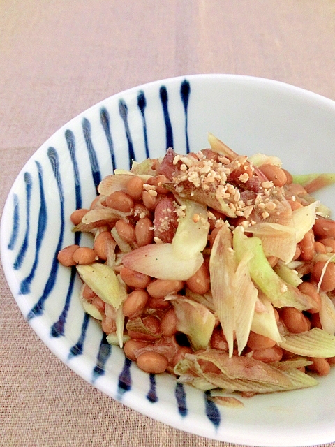 納豆とみょうがの和え物✿