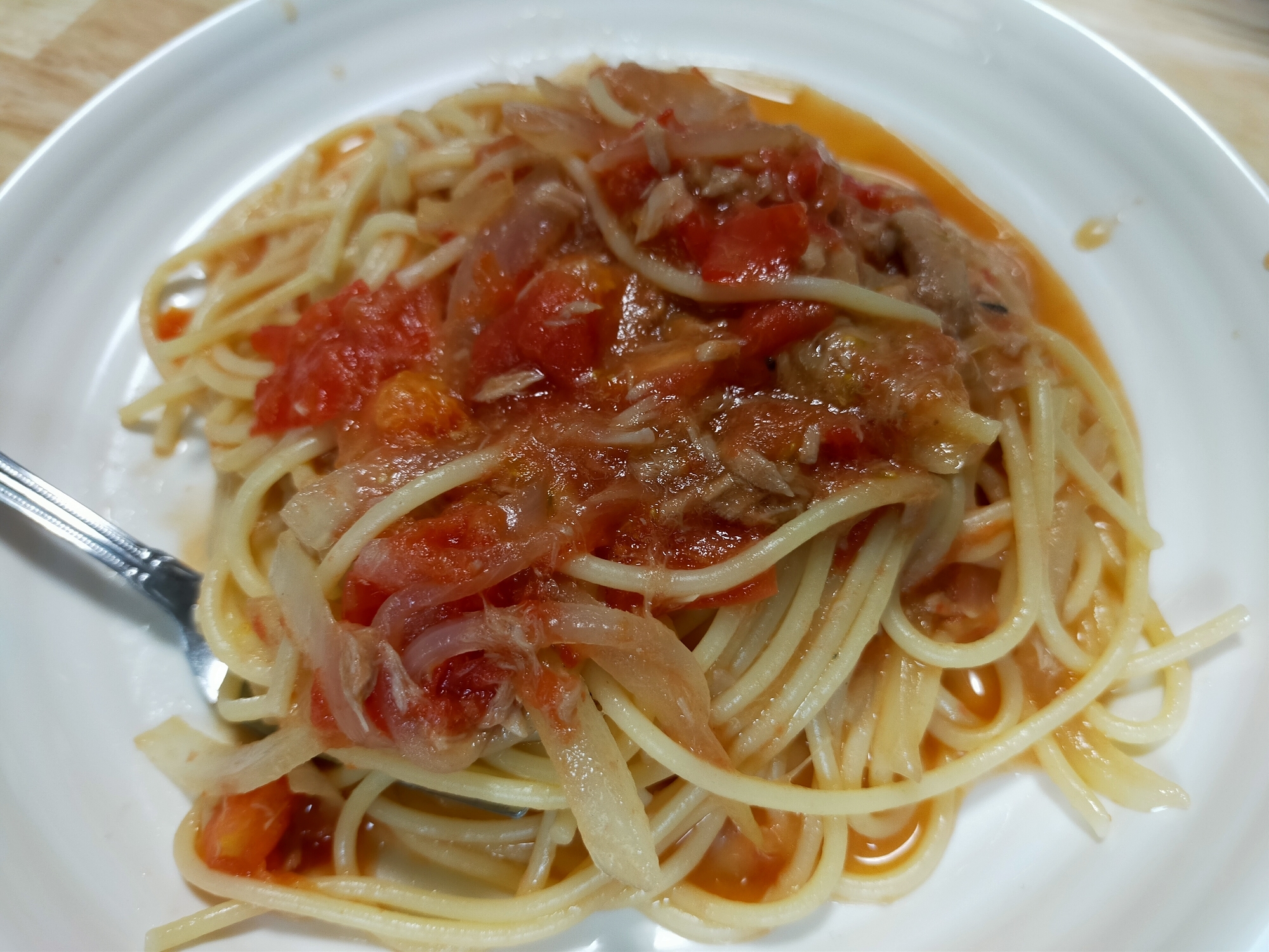 簡単！トマトとツナの和風スパゲティ