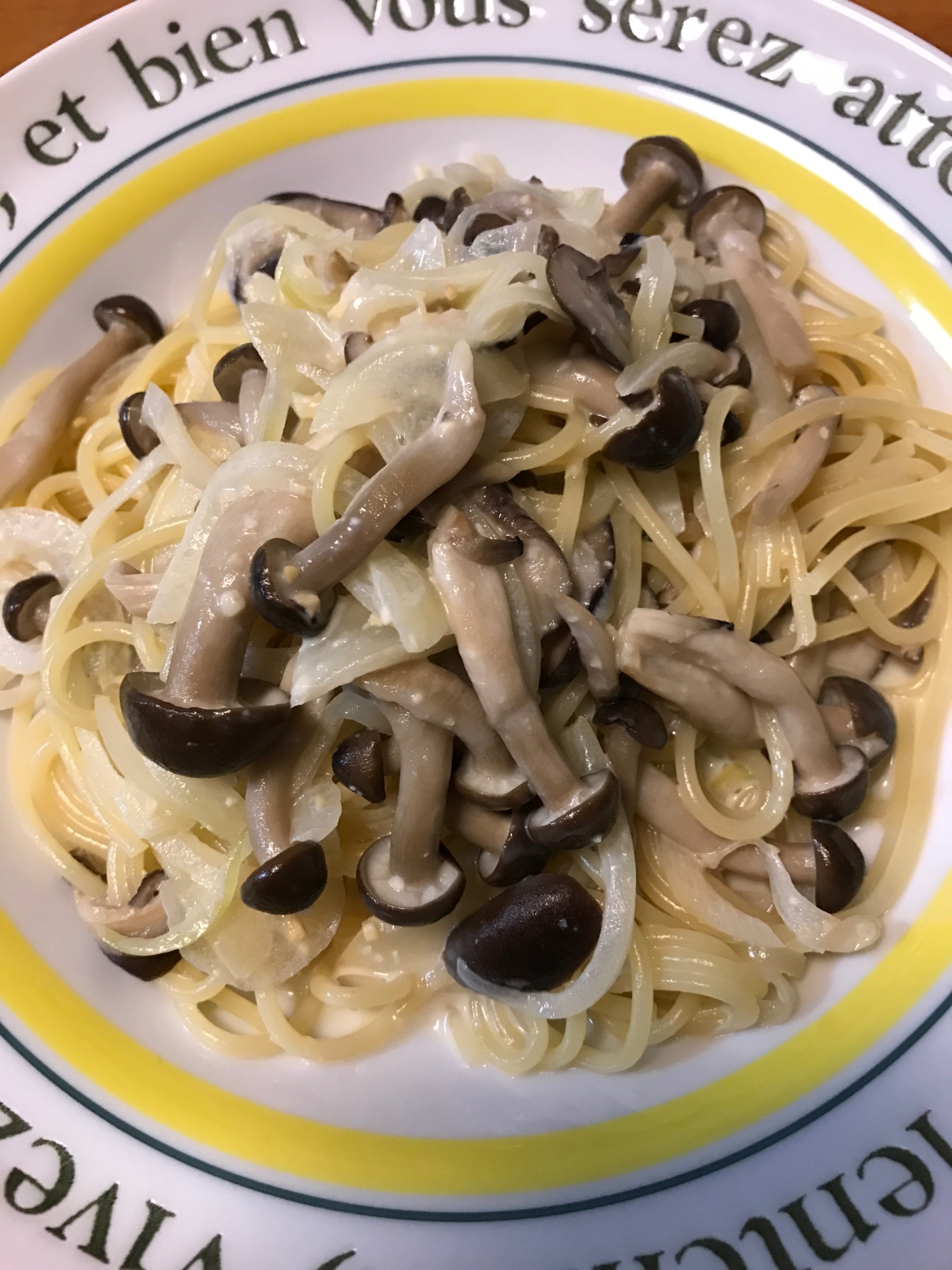 クリーム風きのこパスタ