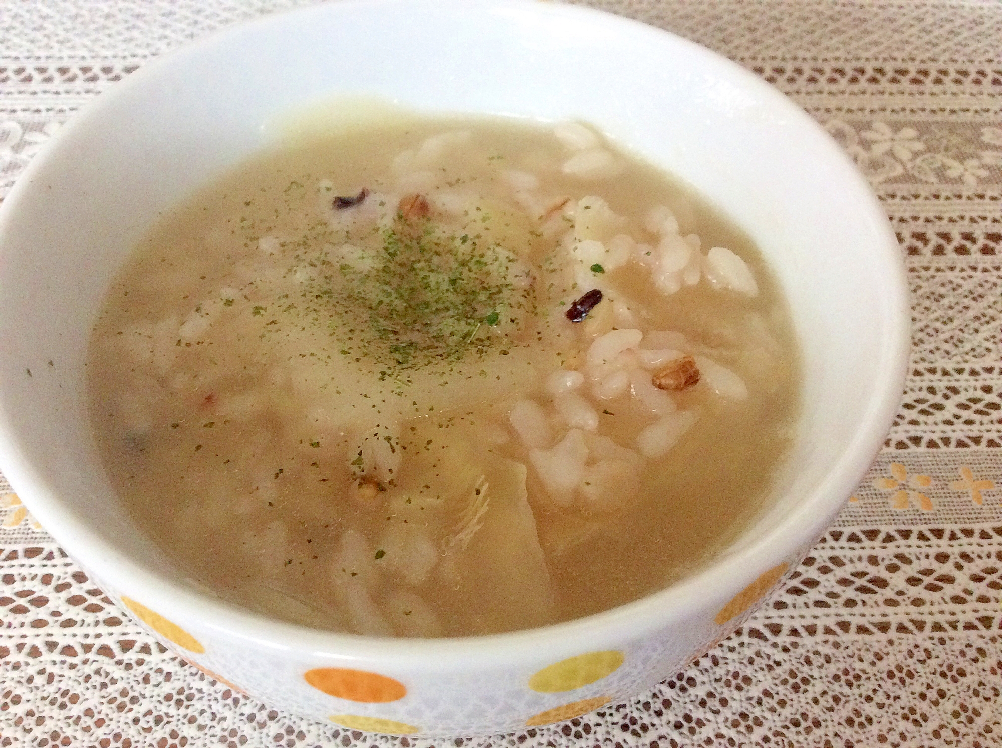 雑穀米と大根のスープ飯