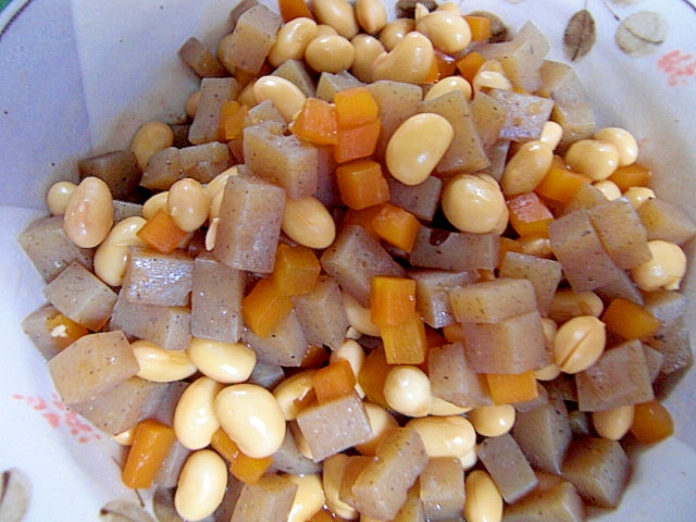大豆とコンニャクの甘煮