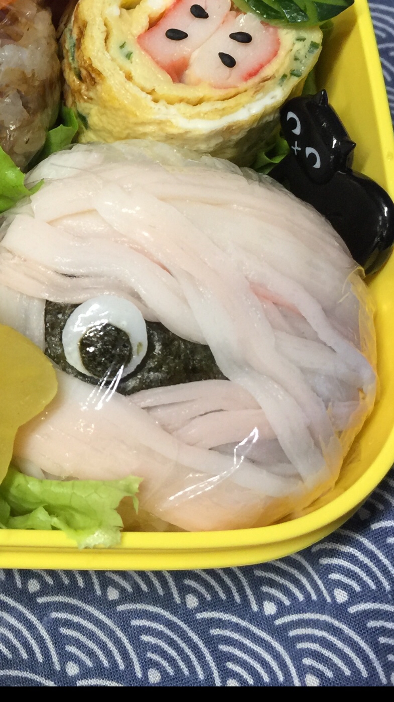 ハロウィン!包帯男おにぎり!キャラ弁