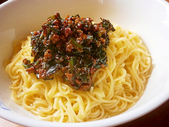 肉味噌のせ★汁なしラーメン★