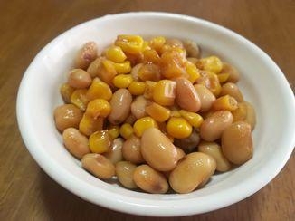 大豆とコーンのコンソメ醤油煮