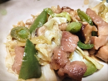 *"キャベツと鶏肉のみそ炒め❤大人気！