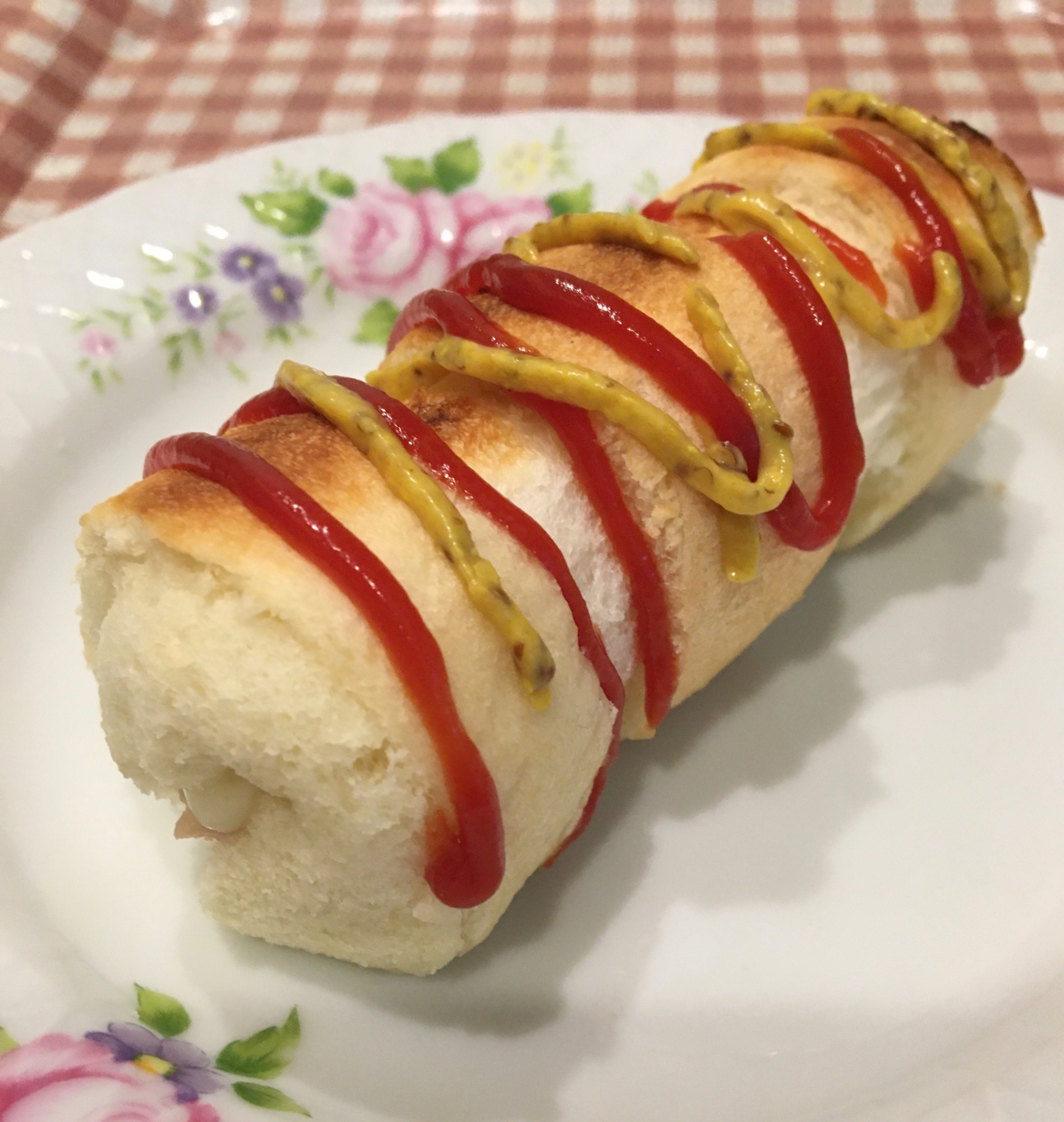 電子レンジで☆食パンのアメリカンドッグ♪