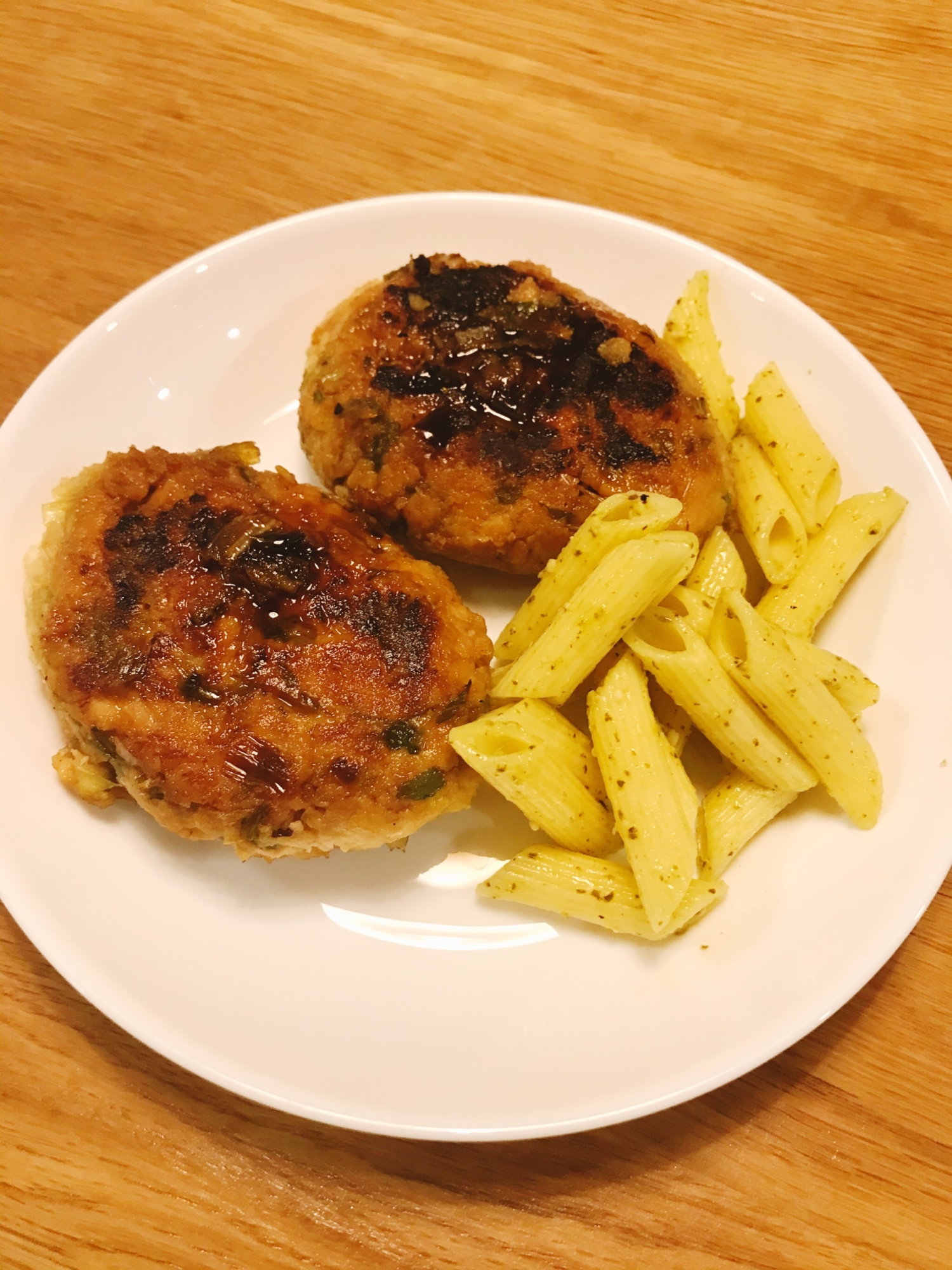 おから入りだけど大満足♪甘辛ねぎハンバーグ