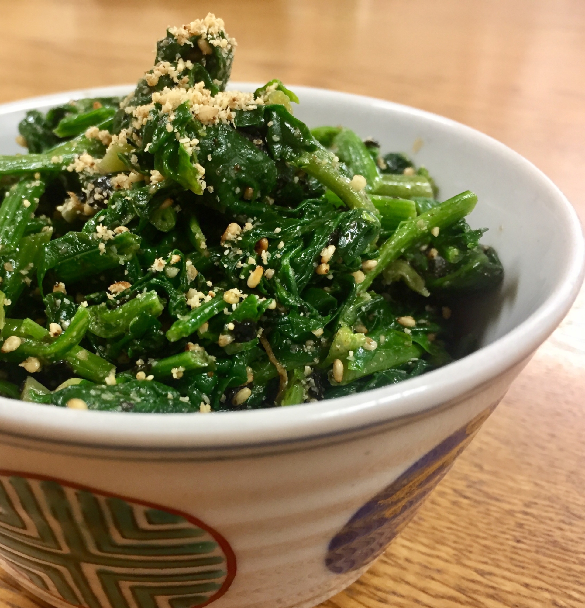 ほうれん草の海苔ごま油和え