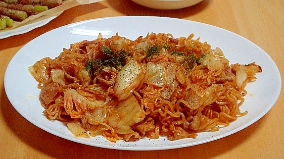 インスタント麺でキムチ焼きそば レシピ 作り方 By アシガン 楽天レシピ