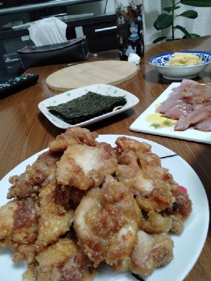 ♥　大葉のっけ！　豚肩ロースの唐揚げ　♥