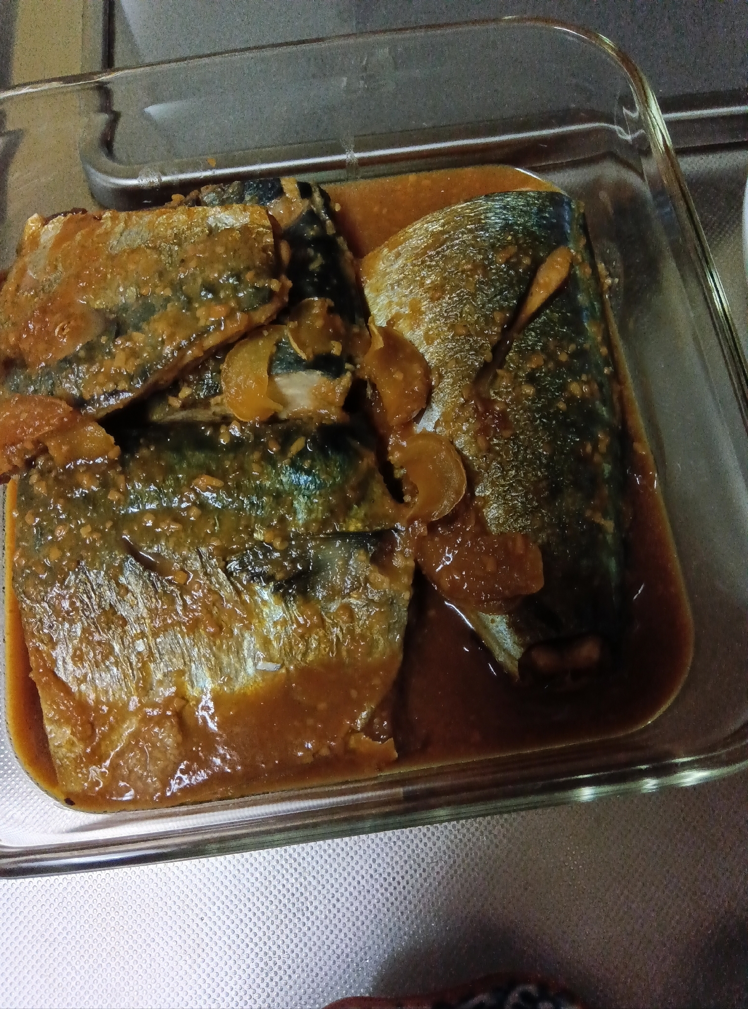 焼き鯖の味噌煮