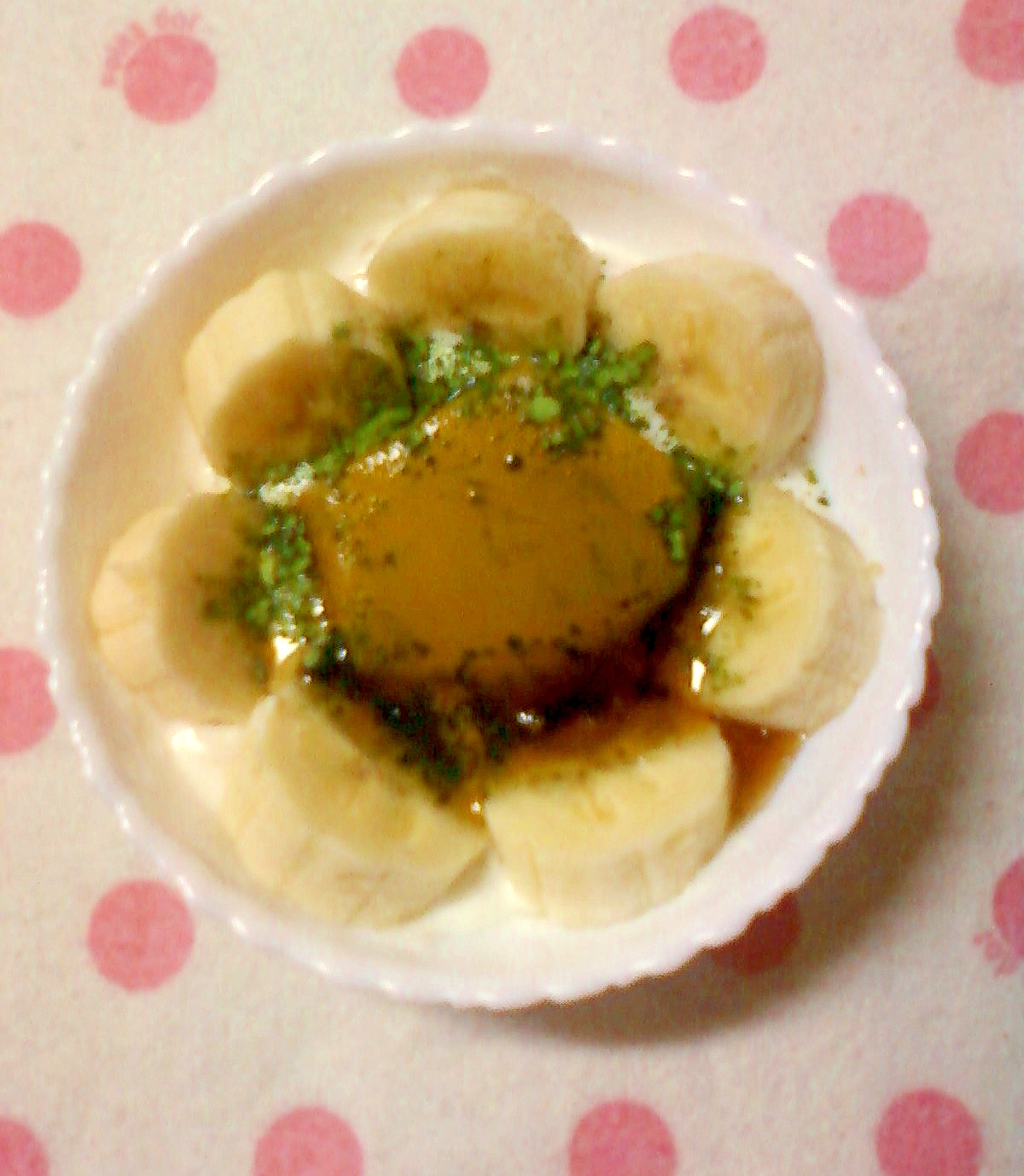 ☆・抹茶バナナとマンゴーゼリーのヨーグルト☆*:・