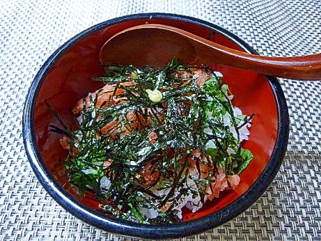 新米に合うね、明太子丼♪