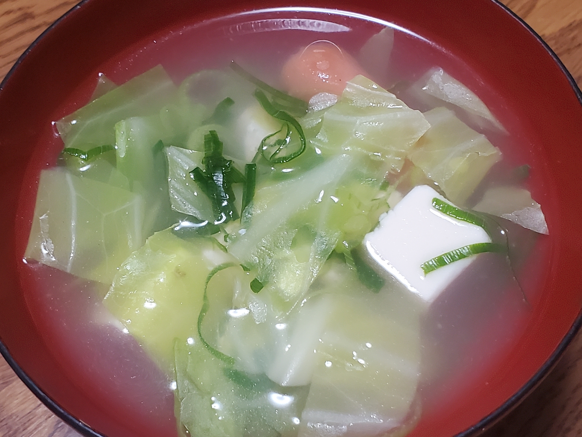 ねぎたっぷり！豆腐の中華スープ