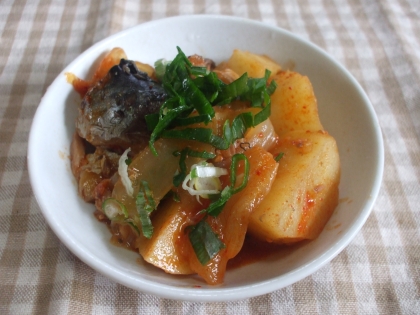 こんばんは～＾＾
さば缶旨旨だよぉ～♪最近さば缶料理作る頻度凄いよ♡キムチとも合う合う～！めっちゃ美味しかったで～す(^з^)-☆ごちそうさまでした❤