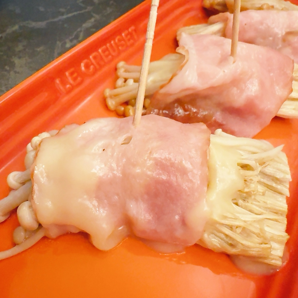 とろーりチーズのえのきベーコン巻き♡簡単