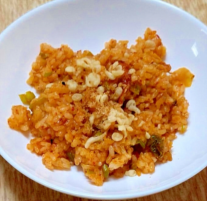 キムチと長ネギたっぷりチャーハン
