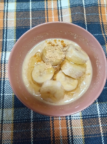 オートミールdeバナナきなこヨーグルト☆