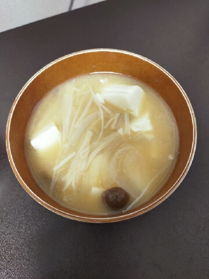 えのき絹ごし豆腐♪鰹風味お味噌汁✧˖°