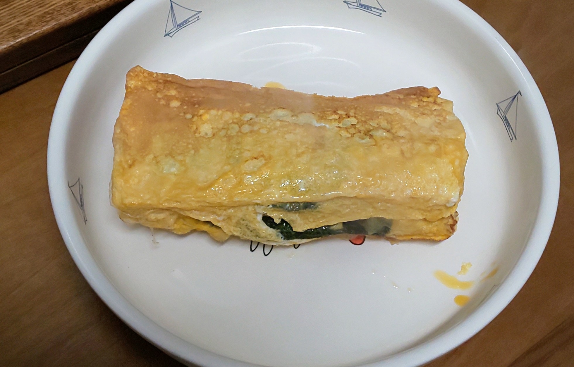 卵焼きに♪海苔を