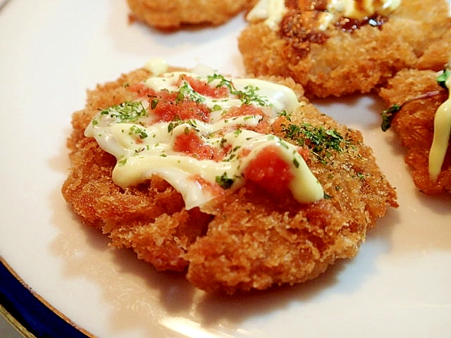 青のり/マヨで　チーズと明太子のヒレカツ