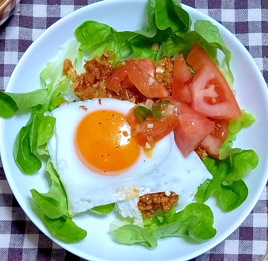 ブーケレタスでタコライス