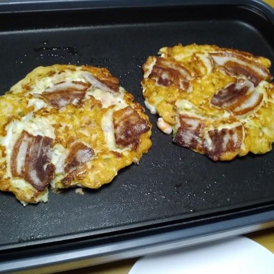カレー風味のお好み焼き