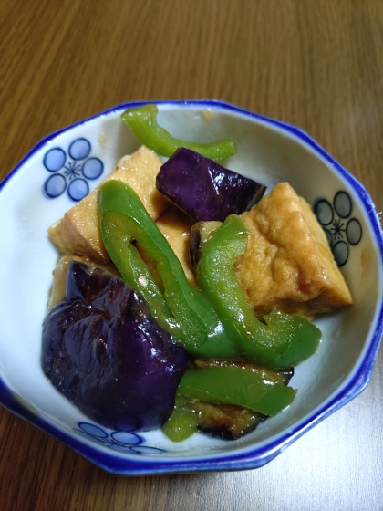 なすと厚揚げのオイスターソース炒め♪