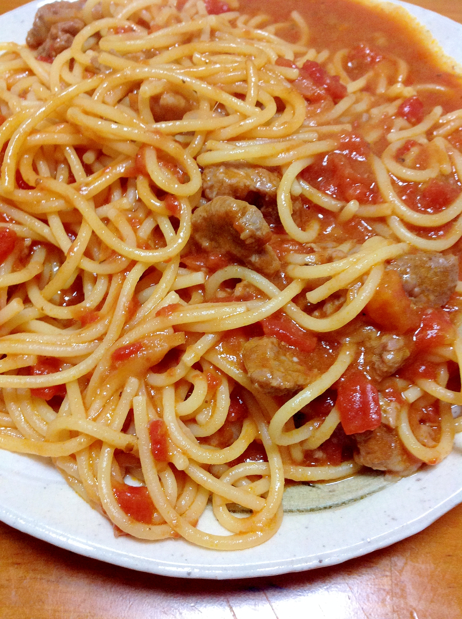 牛肉トマト煮スパゲティ