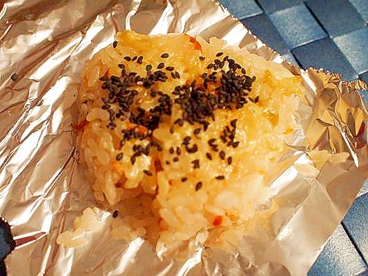 ちらし寿司で♪　焼きおにぎり
