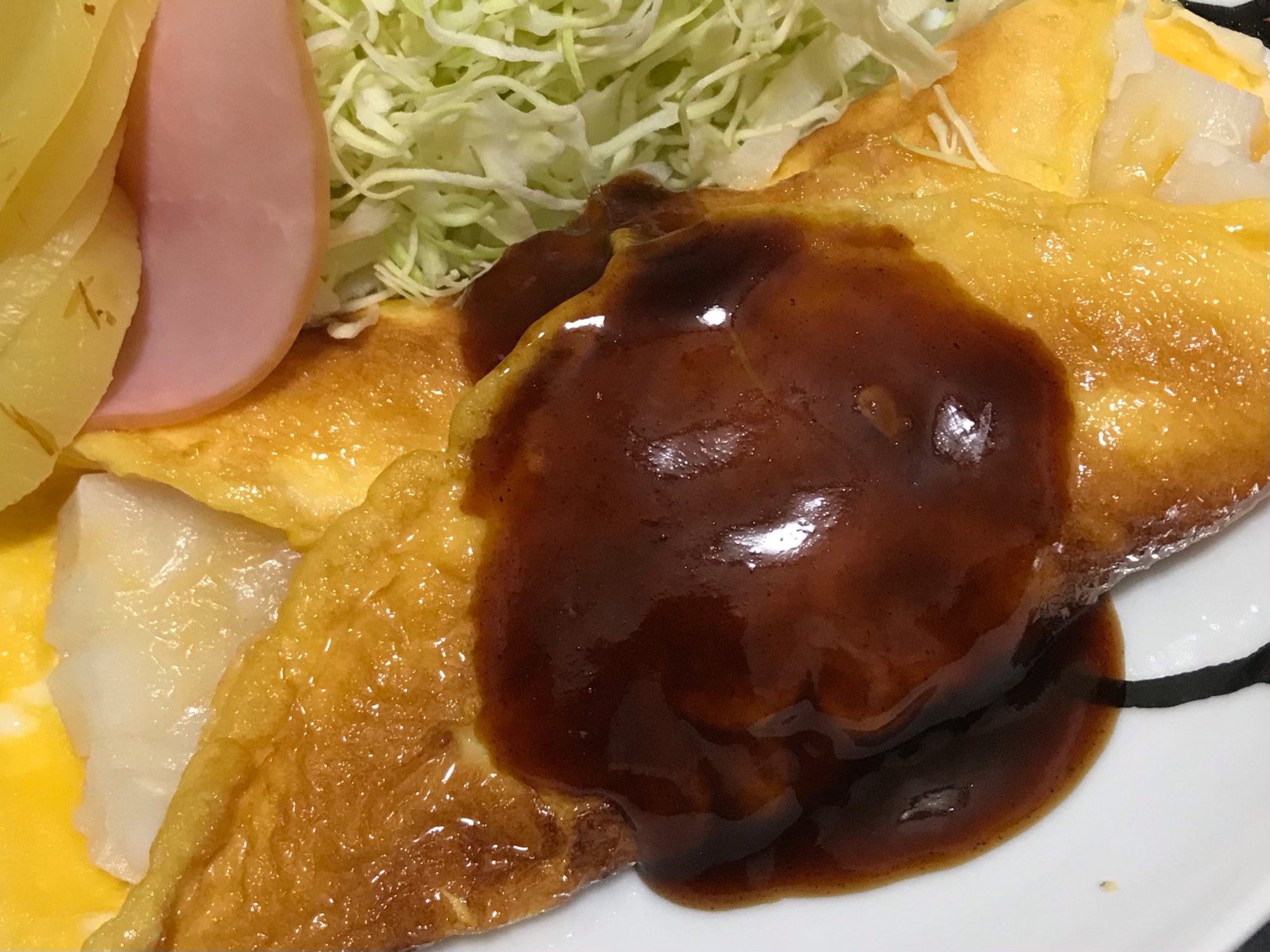 カンタン満足「お餅オムレツ」