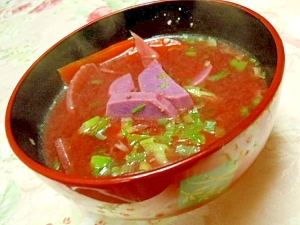 紫芋ｄｅ❤変わり味噌汁❤