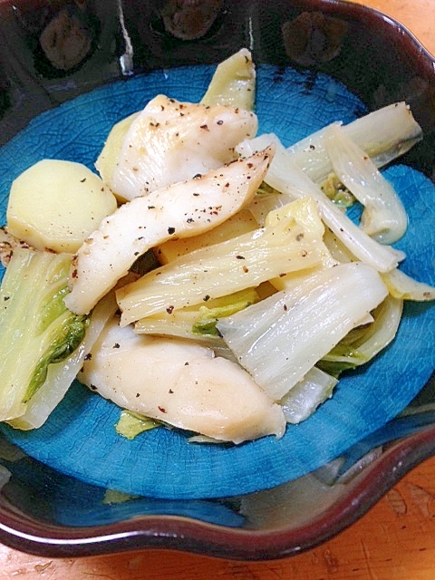 お腹にやさしい◎白菜とカレイの蒸し煮