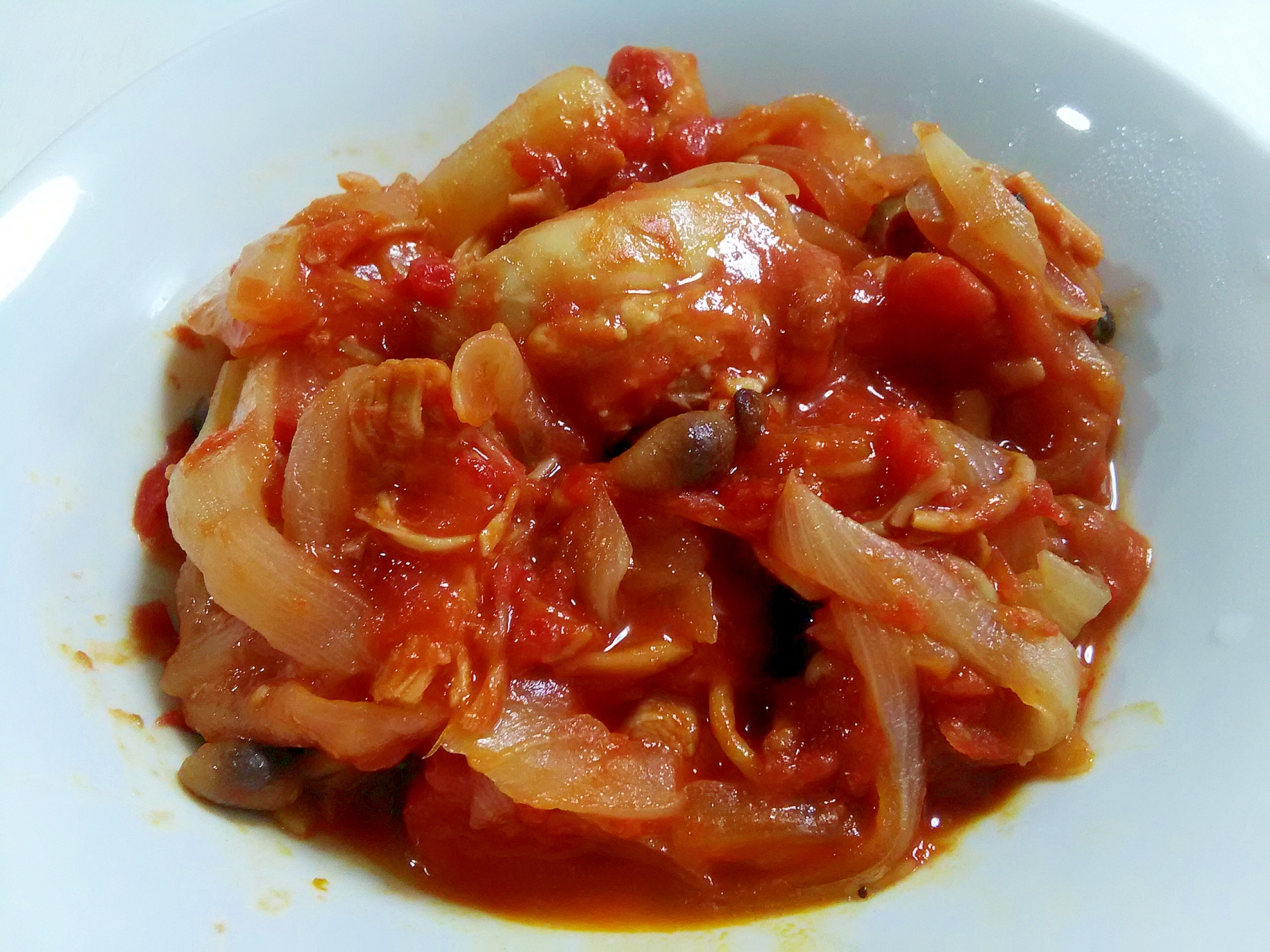 トマト缶で 鶏肉と玉ねぎのトマト煮 レシピ 作り方 By うーころちゃん 楽天レシピ