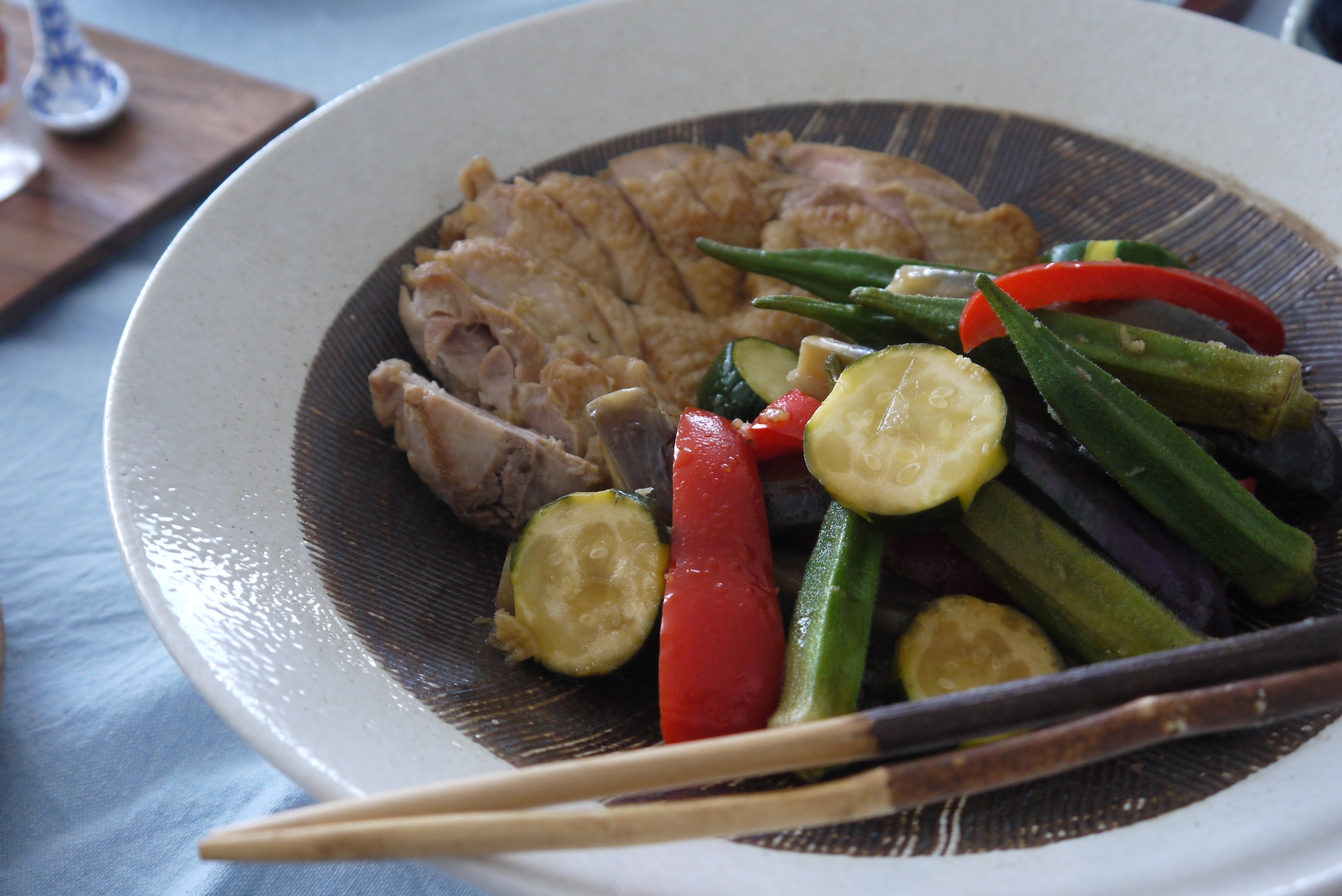 夏野菜と鶏肉の南蛮漬け