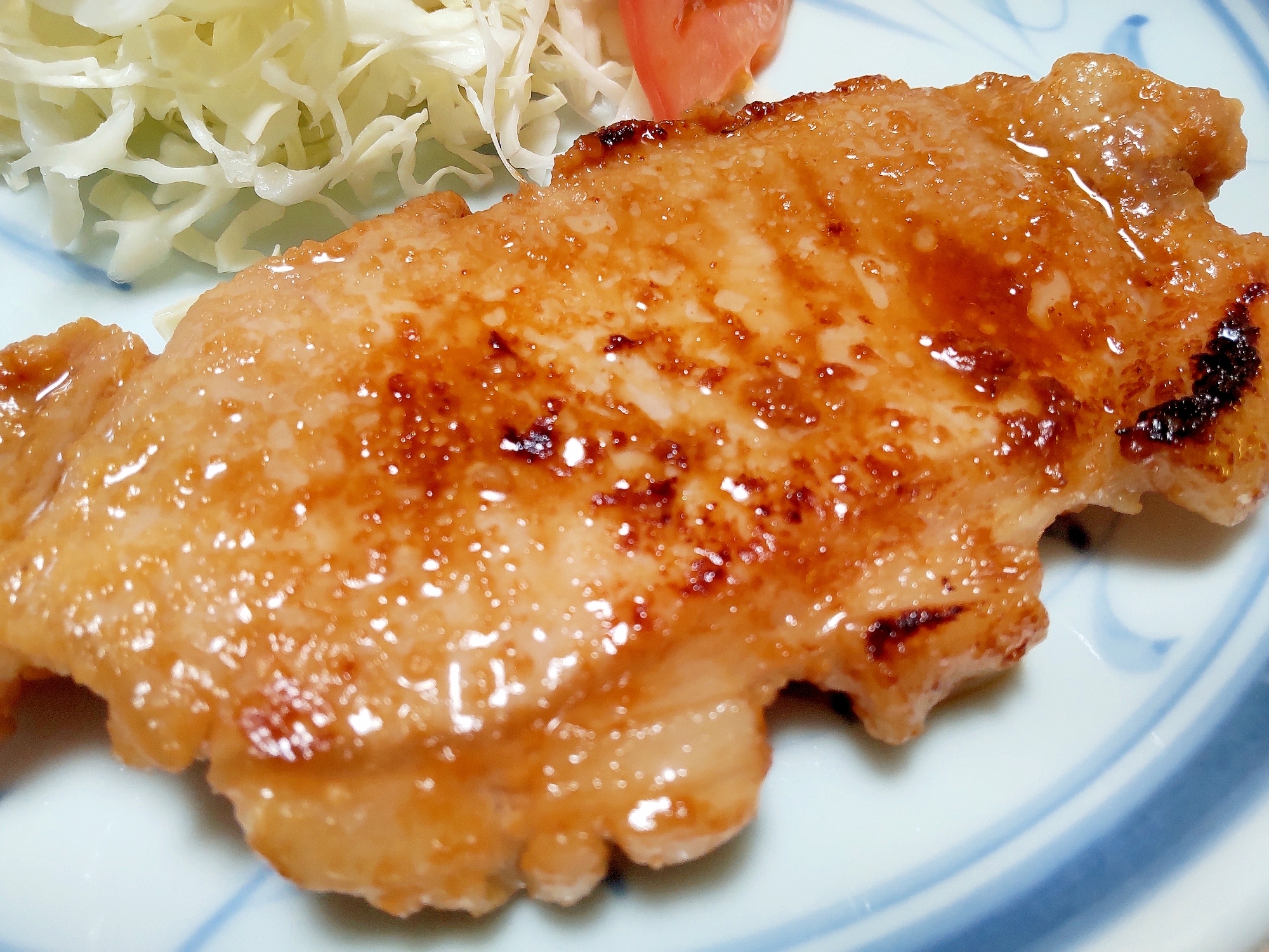 香ばしい〜はちみつ味噌漬け豚肉ソテー