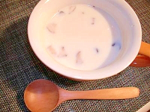 エコクッキング　椎茸の軸でミルクスープ