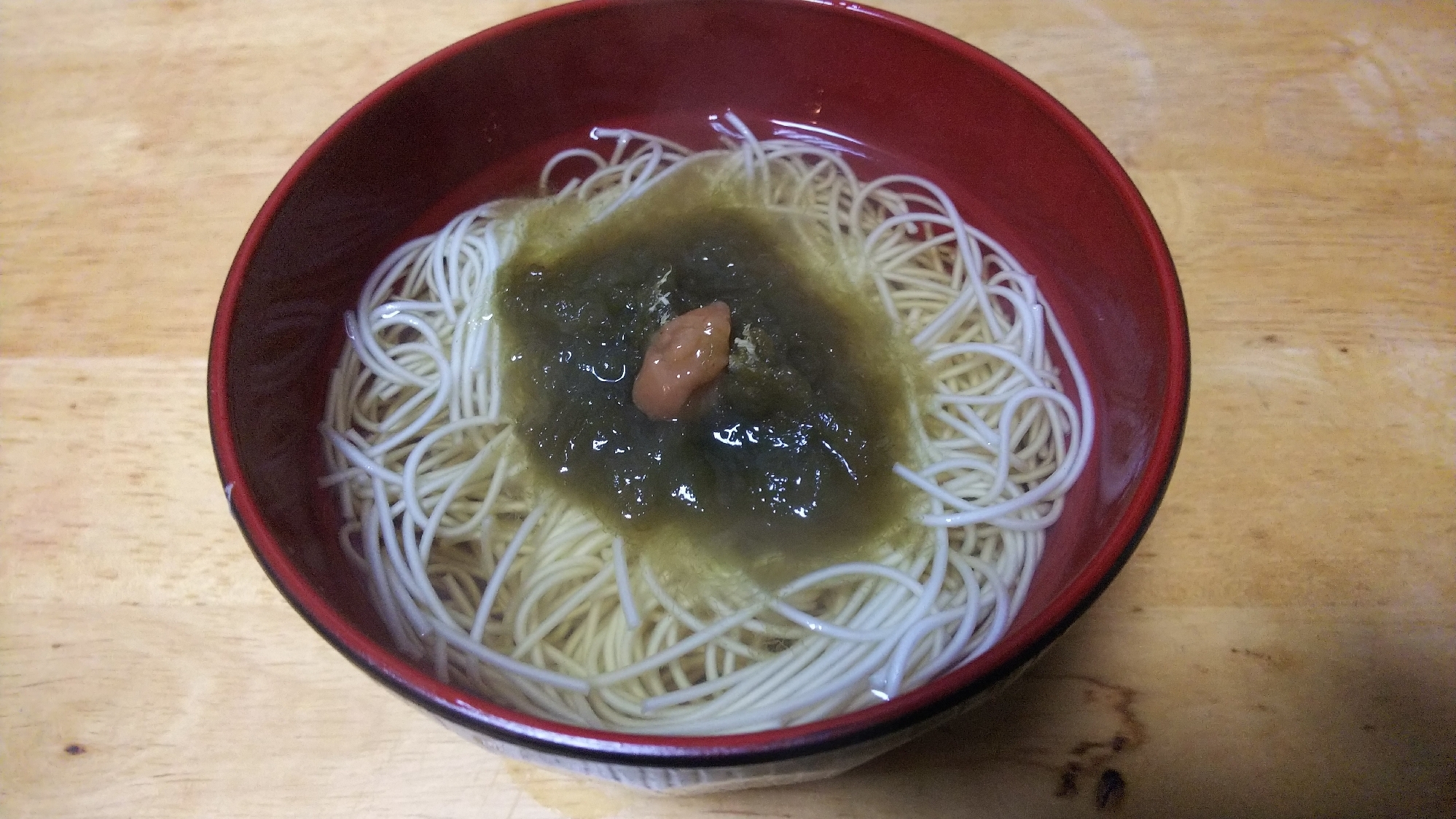 梅とろろ昆布にゅうめん