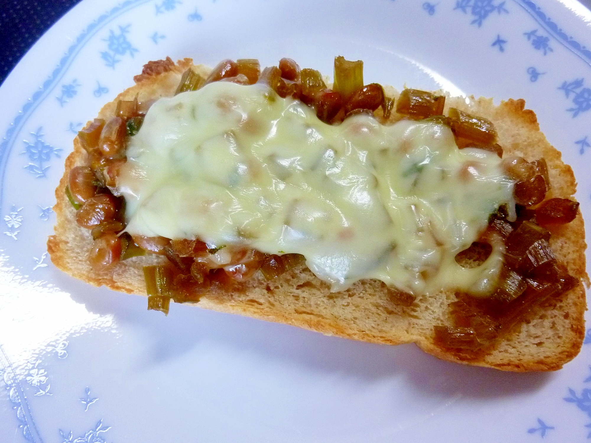 ☆大根の葉と納豆のチーズトースト☆