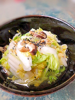 白菜と椎茸のシンプル塩煮
