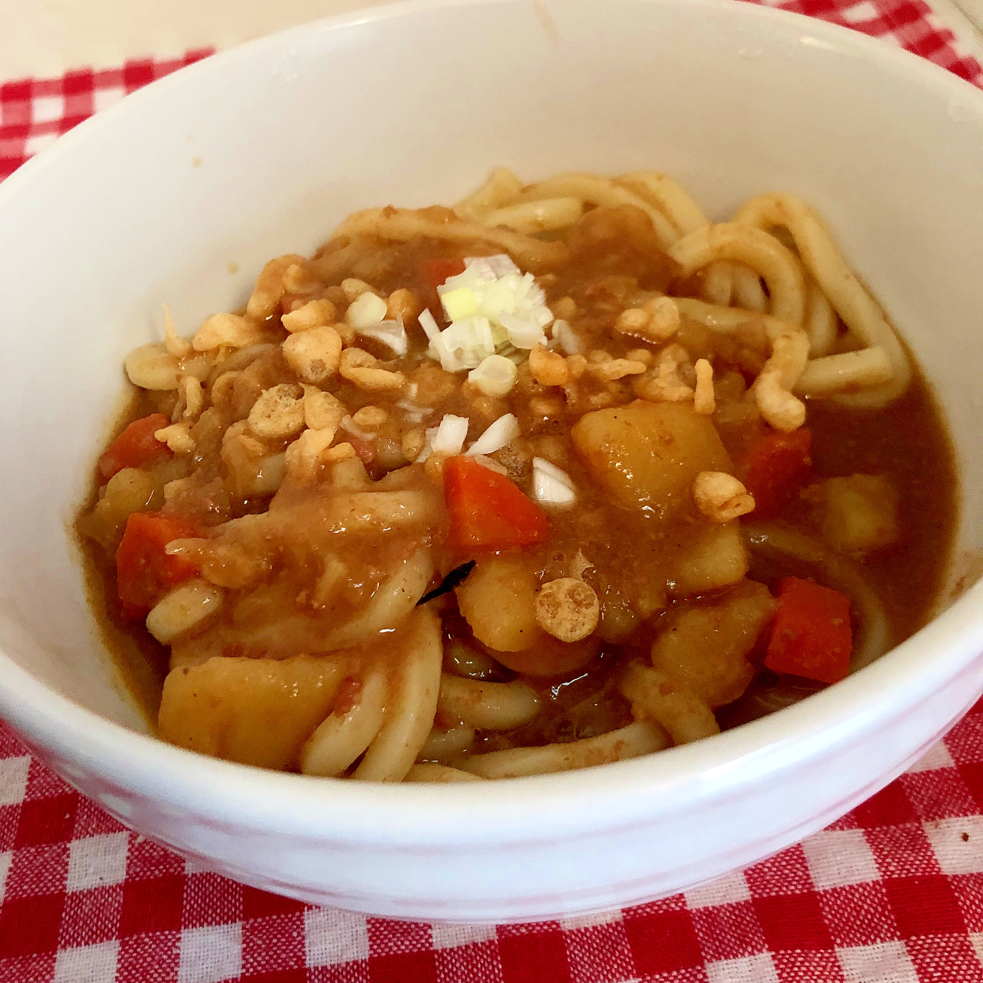 天かすをのせて！カレーうどん☆彡