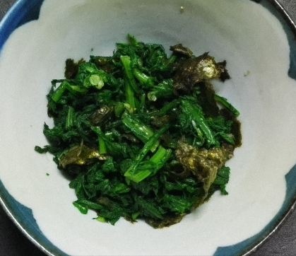 居酒屋メニュー！焼き海苔で簡単春菊の磯部和え