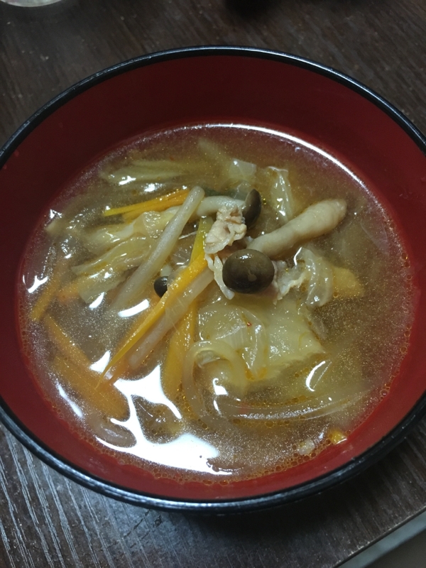 簡単マロニー中華スープ