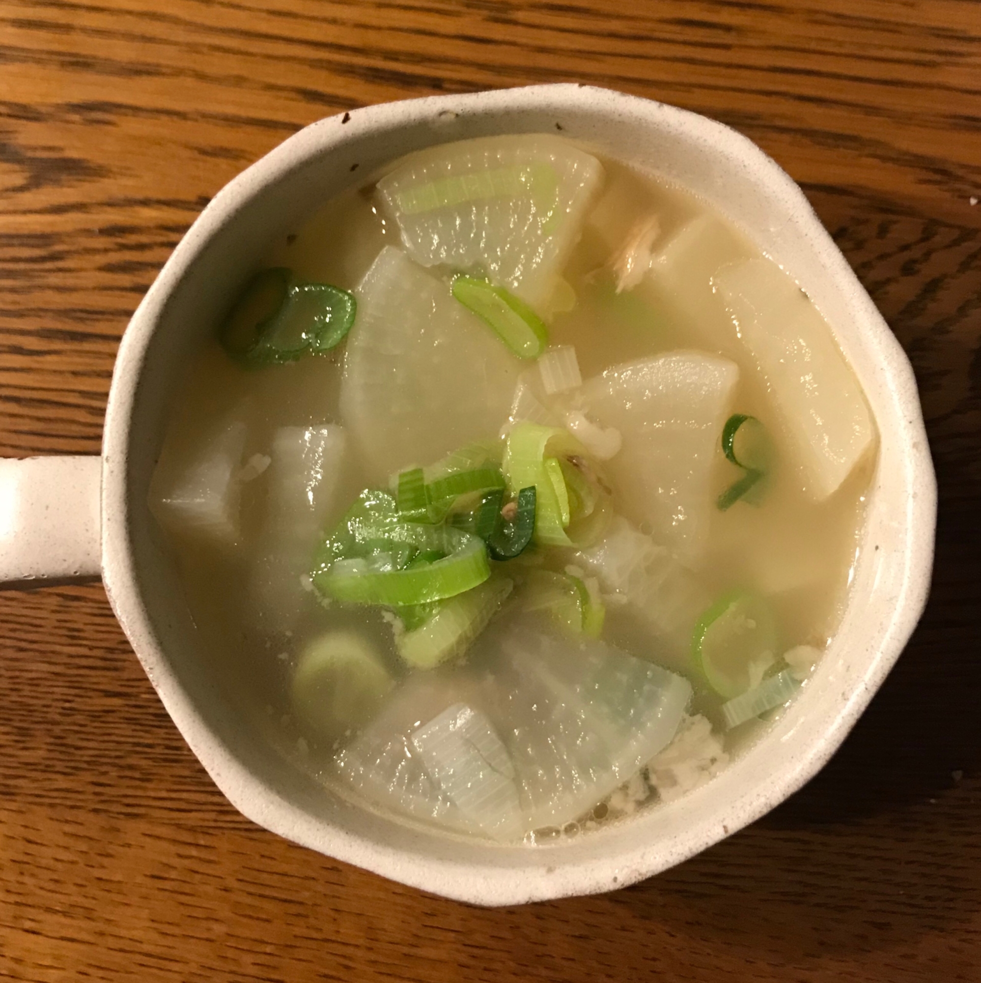 大根とネギとささみのスープ