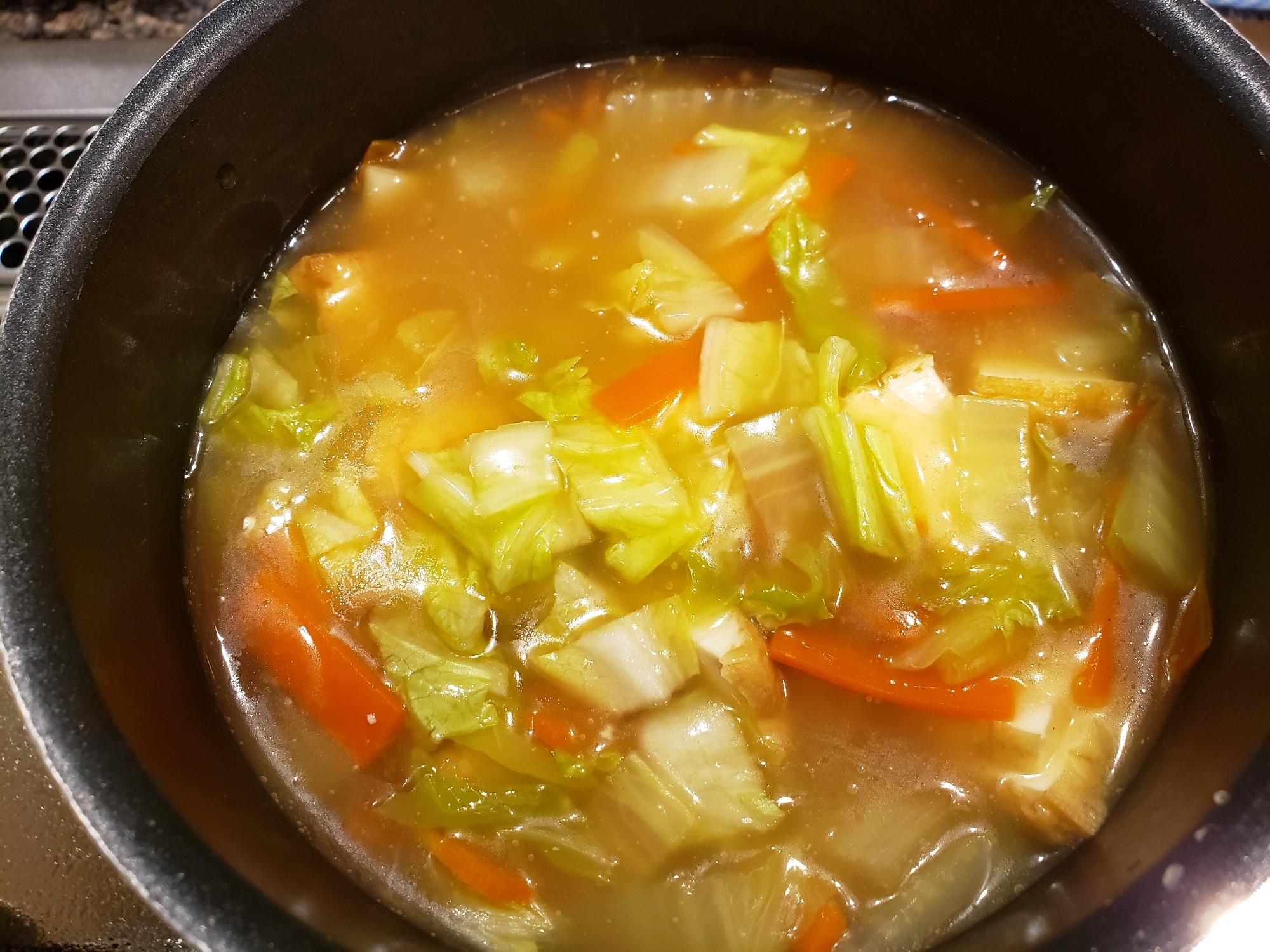 白菜と厚揚げの中華スープ